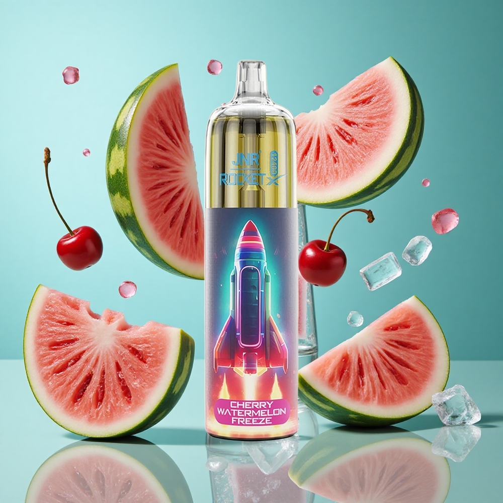 Череша-Диня Замразяване JNR Rocket-X 12400 Пуфове RGB светлини Bulgaria vapes