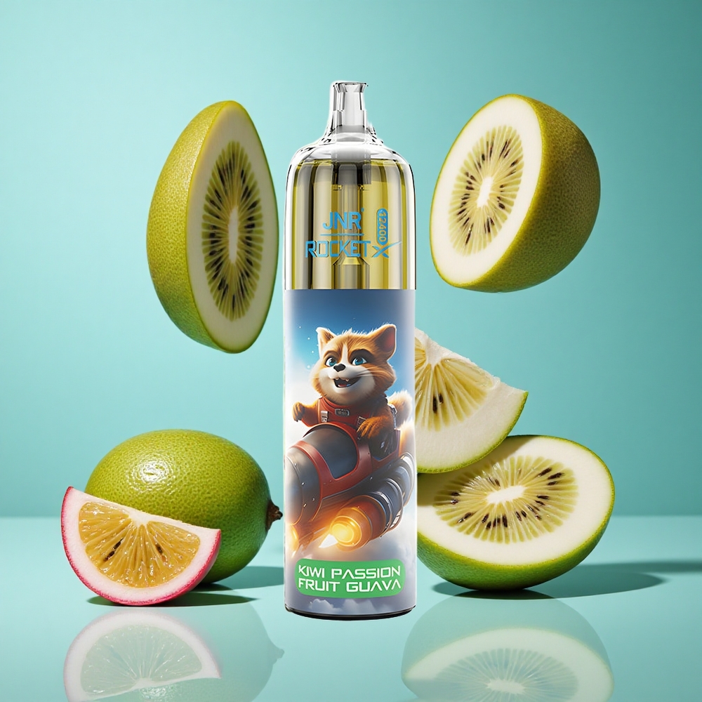 Киви Страст Гуава JNR Rocket-X 12400 Пуфове RGB светлини Bulgaria vapes