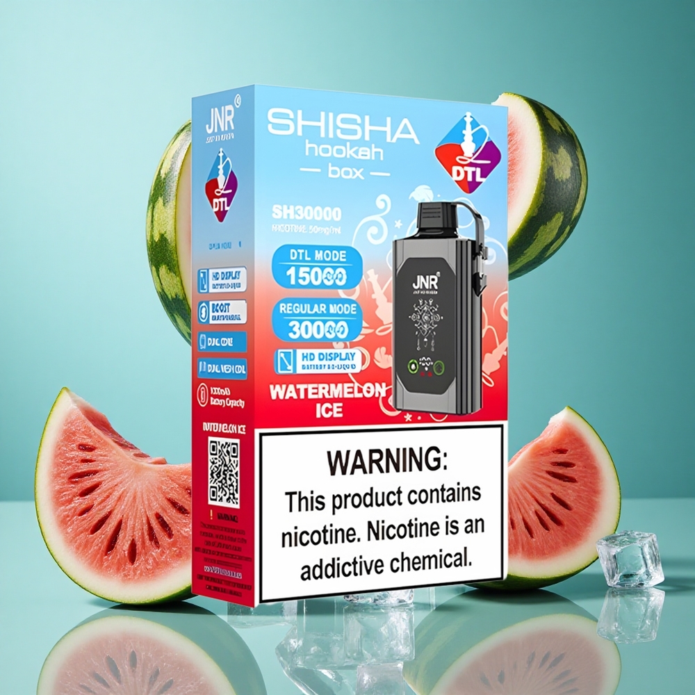 Диня Лед JNR Shisha Hookah Box 20500 Пуфове 25мл Dual Mesh Coil Bulgaria vapes