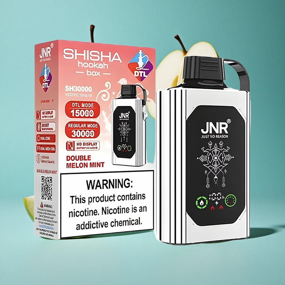 Двойна ябълка JNR Shisha Hookah Box 20500 Пуфове Dual Mesh Coil Bulgaria vapes