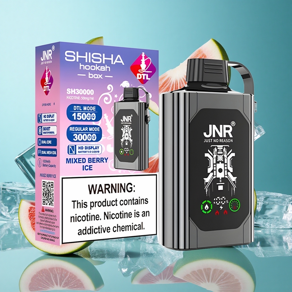 Смесена Ягода Лед JNR Shisha Hookah Box 20500 Пуфове Dual Mesh Coil Bulgaria vapes