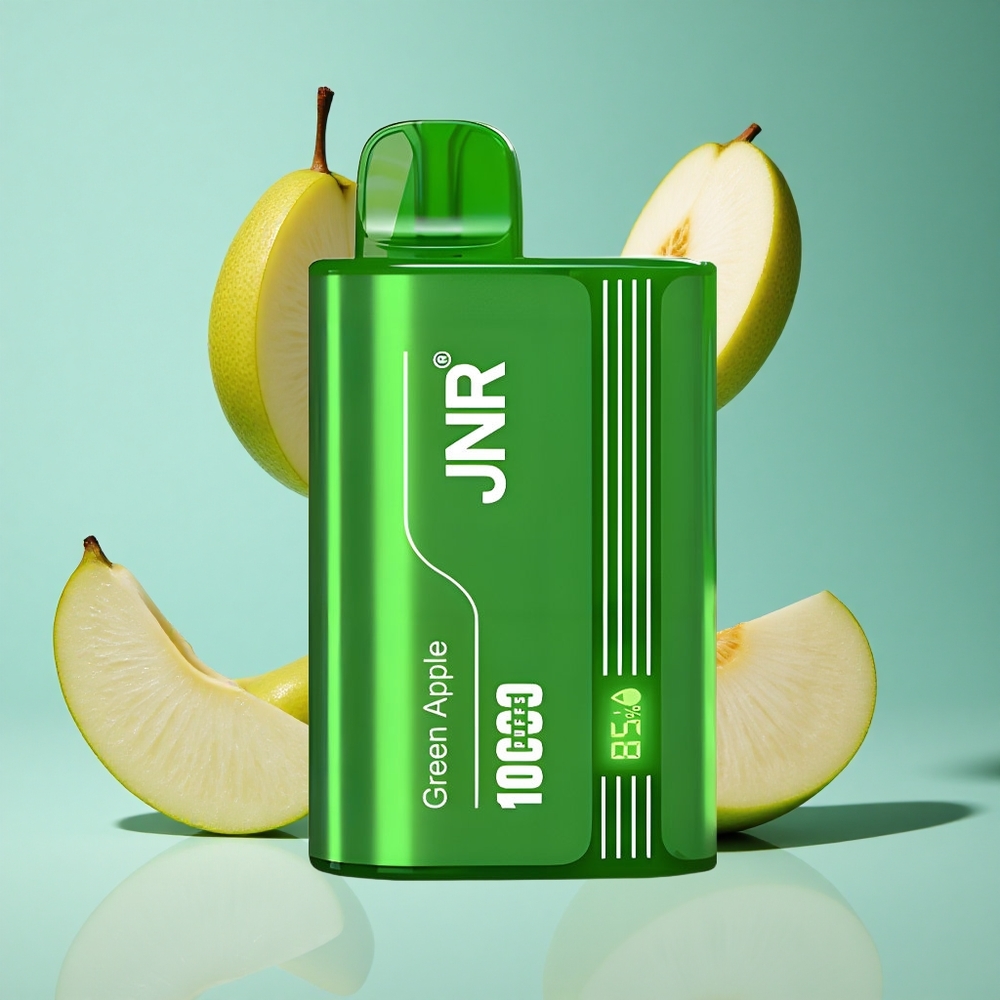 Зелена ябъка праскова круша JNR Tank 10000 Пуфове регулируем въздушен поток Bulgaria vapes