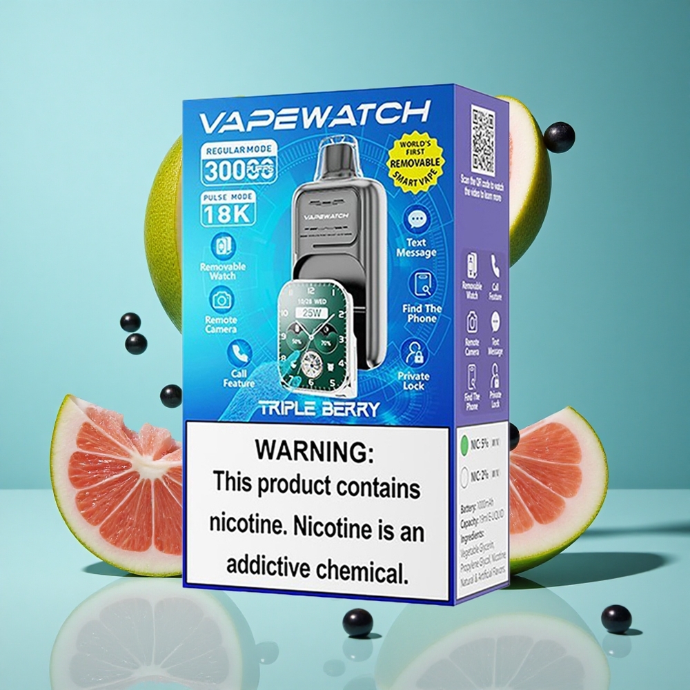 Троен Ягоди JNR Vape Watch 30000 Въздухоизточици 1000mAh Батерия Bulgaria vapes