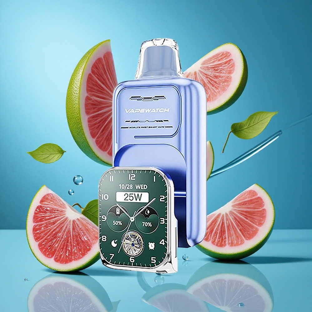 Синьо Рази Лед JNR Vape Watch 30000 Пуфове 1000mAh Батерия Dual Mesh Coil Bulgaria vapes