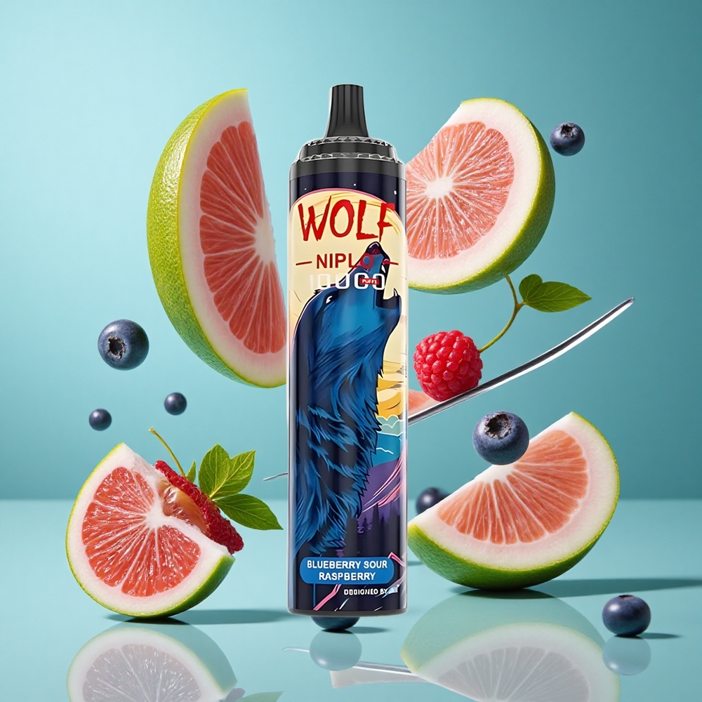 Синьо горска малина JNR Wolf Niplo 10000 Пуфове 20мл 1.0 Ohm Bulgaria vapes