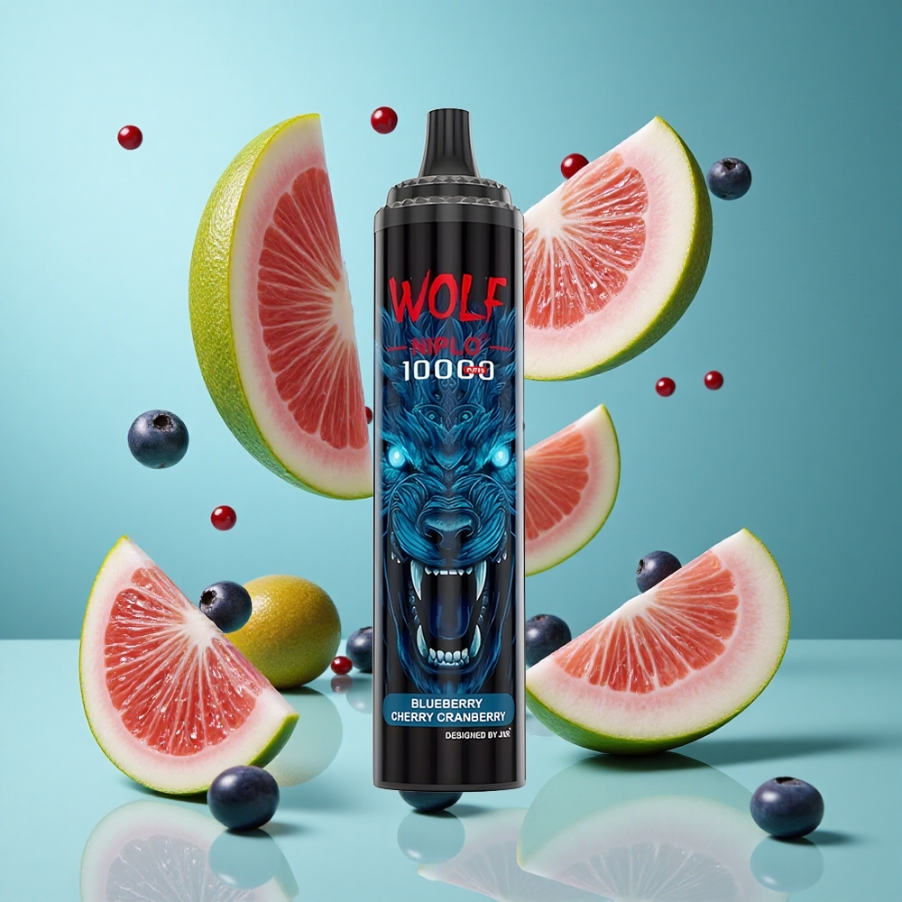 Смес от Боровинка Череша Вишна JNR Wolf Niplo 10000 Пуфове 20мл 650mAh Bulgaria vapes