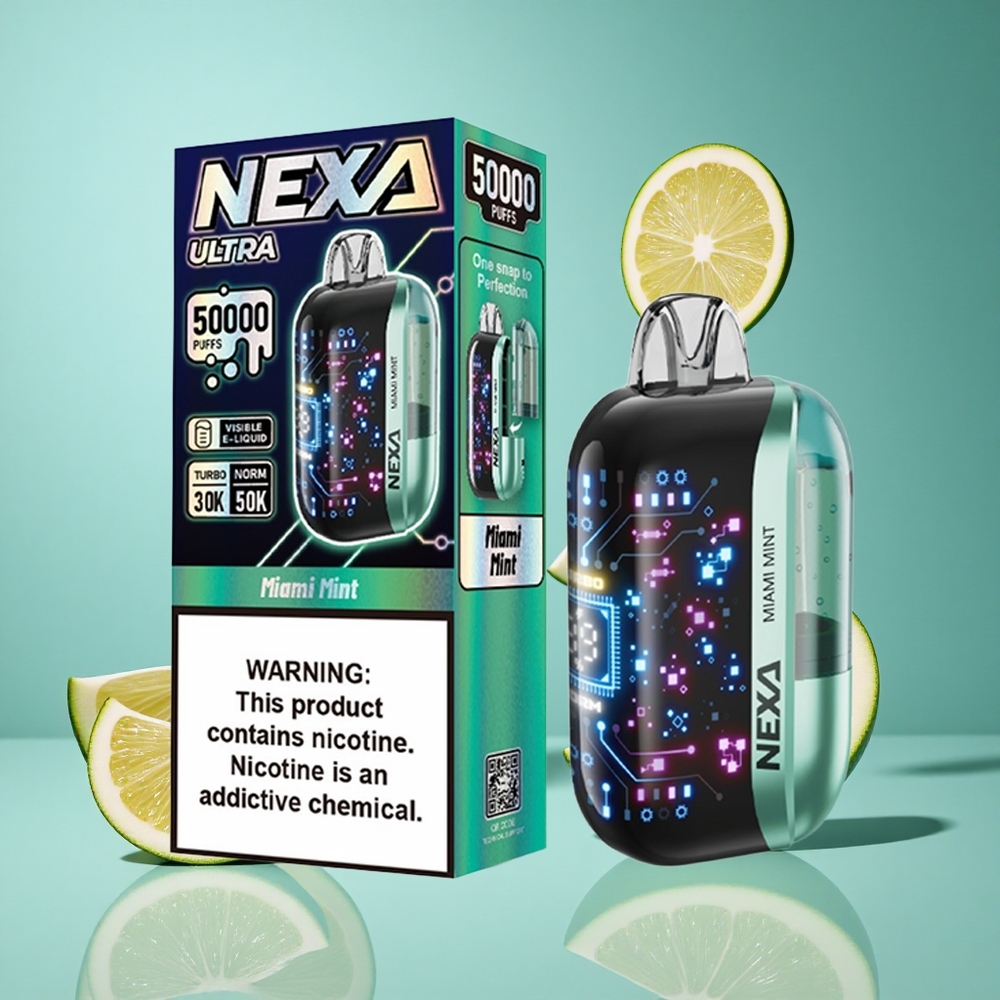 Минта Маями NEXA Ultra 50000 пуфса 20мл 5% Никотин Bulgaria vapes
