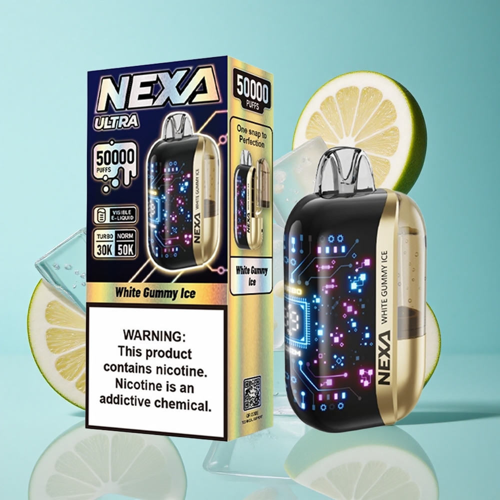Бяла гумени бонбони NEXA Ultra 50000 Пуфове 20мл 5% Никотин Bulgaria vapes