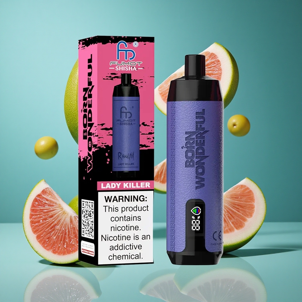Дама Убиец RandM Fumot Шиша 10000 Пуфове LED Индикатор Bulgaria vapes
