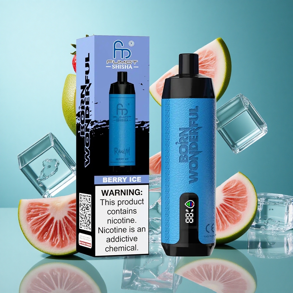 Ягодов Лед RandM Fumot Shisha 10000 Пуфове 850 mAh Батерия Bulgaria vapes