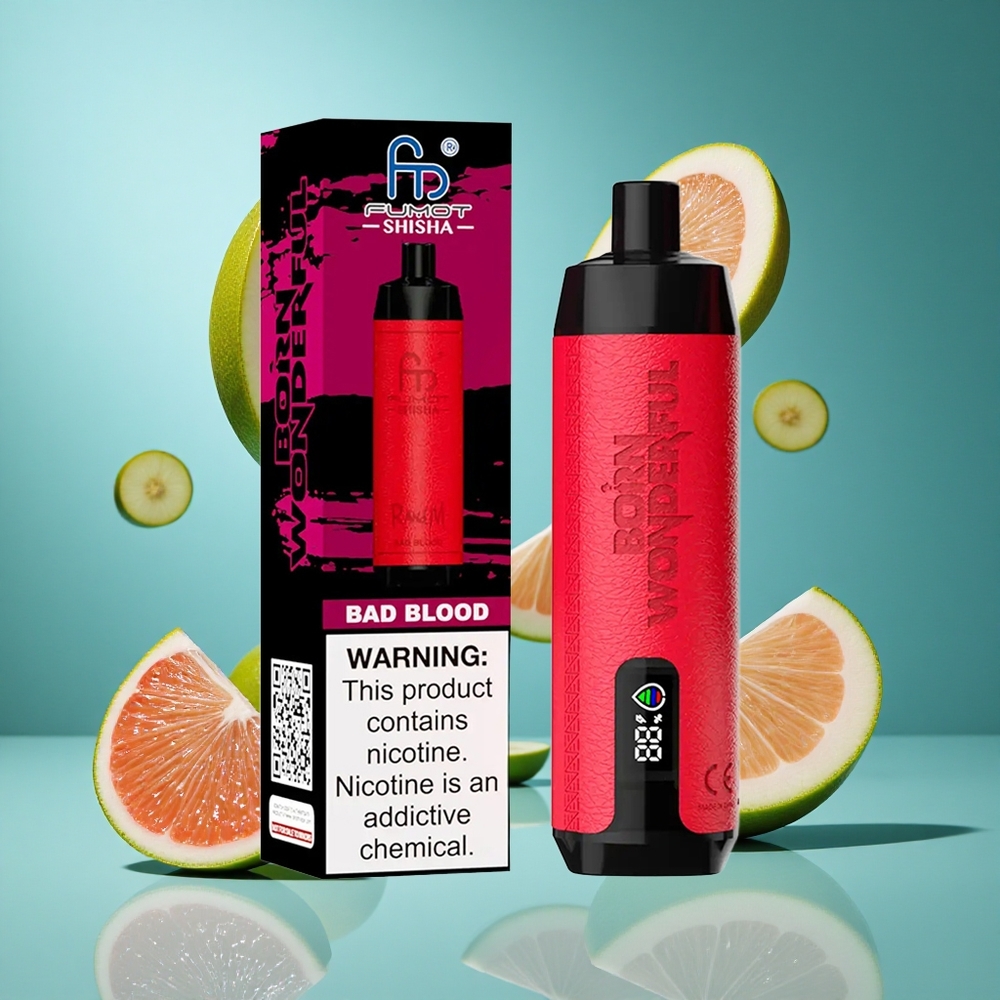 Лоша кръв RandM Fumot Shisha 10000 Пуфове LED Индикатор Bulgaria vapes