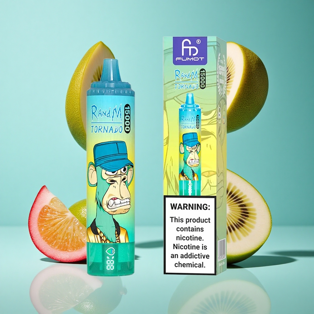 Киви Пъшо Фурут RandM Fumot Tornado 15000 Пуфове 25мл Bulgaria vapes
