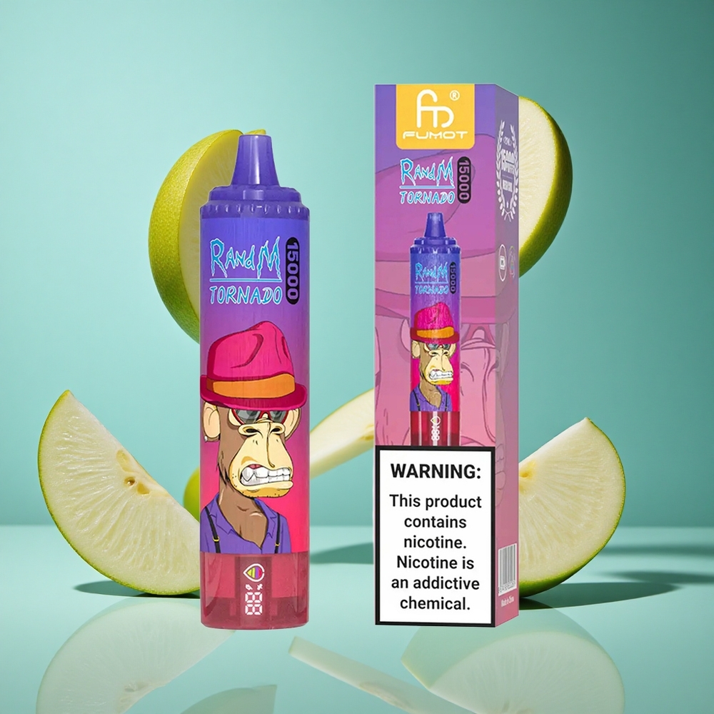 Кисела Ябълка RandM Fumot Tornado 15000 Пуфове 25ml Bulgaria vapes