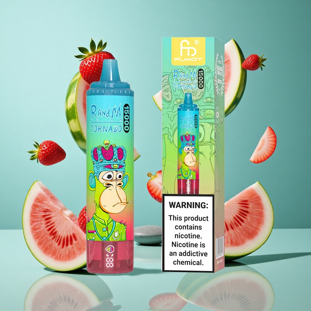 Ягода Диня RandM Fumot Tornado 15000 Пуфове LCD Bulgaria vapes