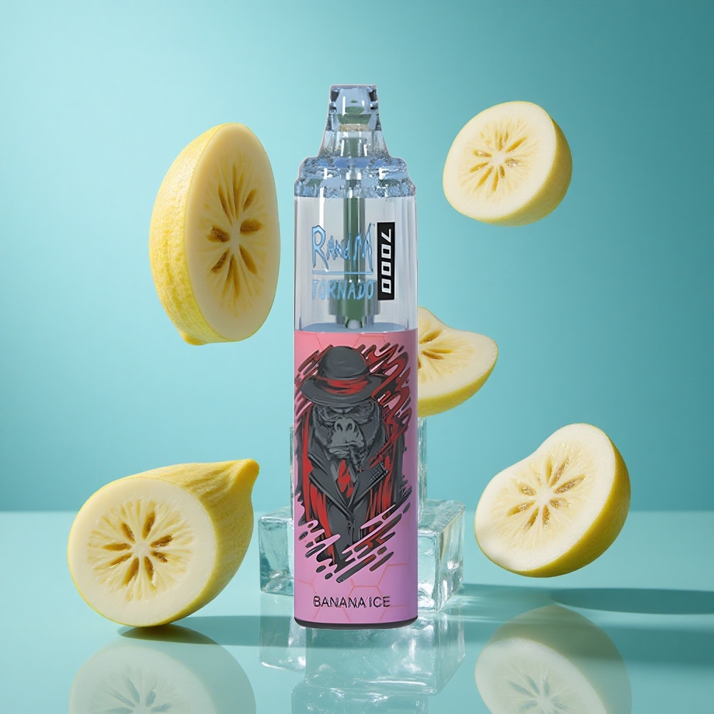 Бананов Лед RandM Fumot Tornado 7000 Пуфове 14ML Bulgaria vapes