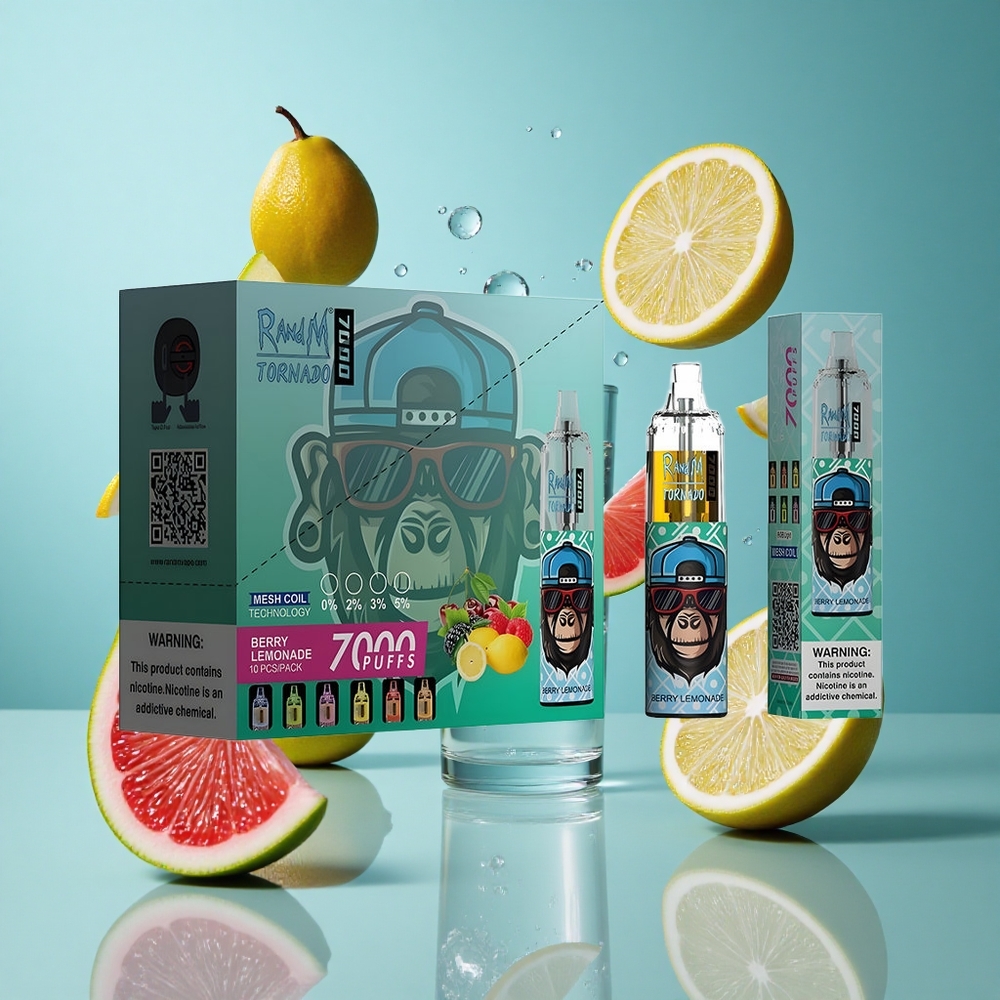 Ягодов Лимонада RandM Fumot Tornado 7000 Пуфове 14ML Bulgaria vapes