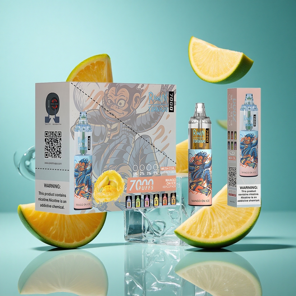 Манго на лед RandM Fumot Tornado 7000 пуфове 14ML Bulgaria vapes