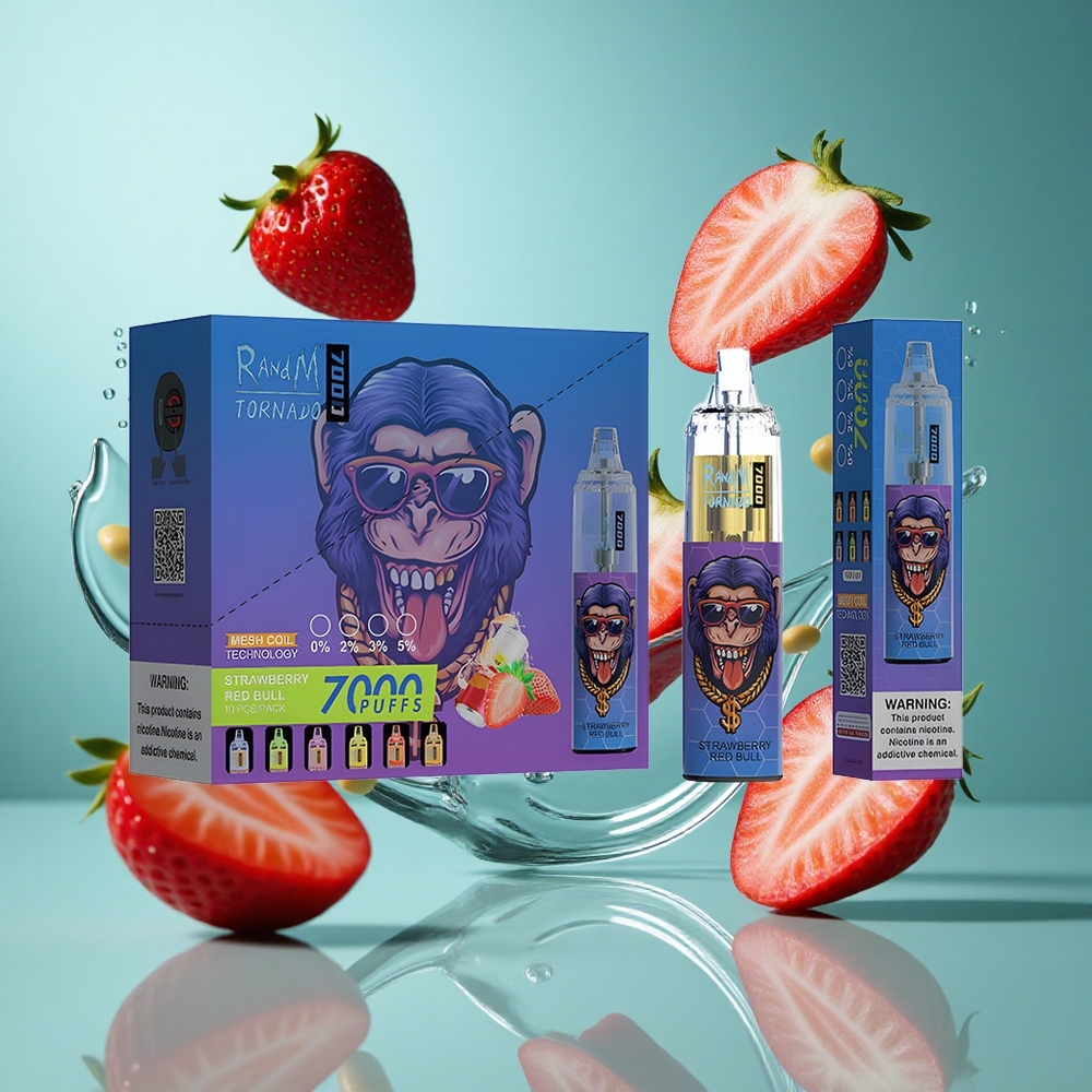 Ягода Червен бик RandM Fumot Tornado 7000 затяжки 14ML Bulgaria vapes