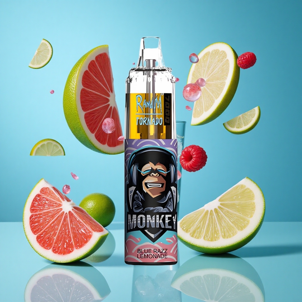 Синьо малиново лимонада RandM Fumot Tornado 7000 пуфове 14ML E-liquid Bulgaria vapes