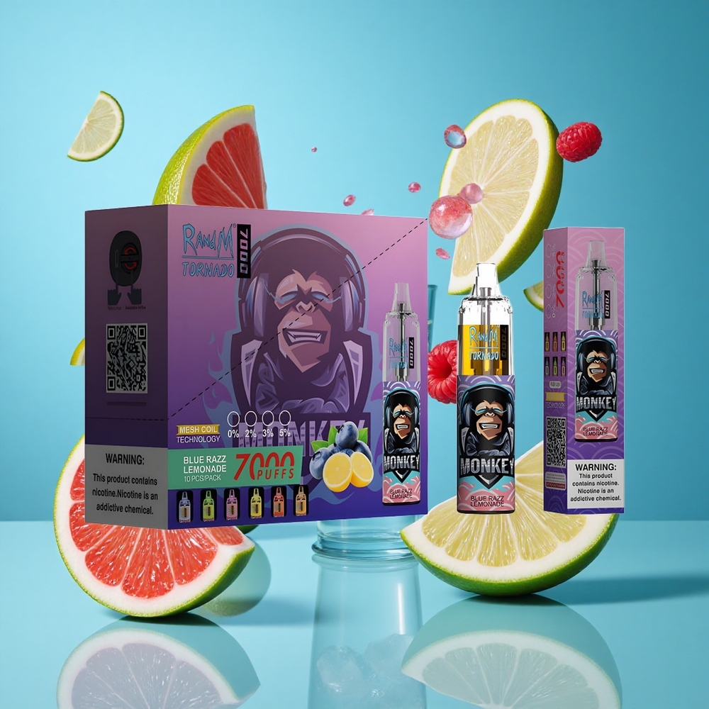 Синьо малиново лимонада RandM Fumot Tornado 7000 пуфове 14ML E-liquid Bulgaria vapes