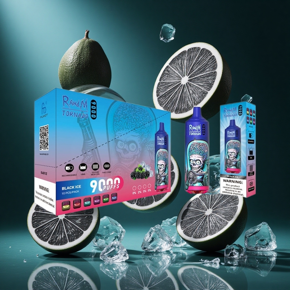 Черен Лед RandM Fumot Tornado 9000 Пуфове 18 мл Bulgaria vapes