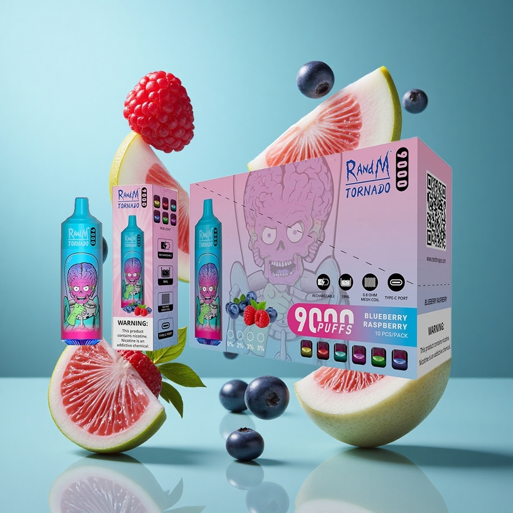 Боровинка Малина RandM Fumot Tornado 9000 Пуфове 18 mL Bulgaria vapes