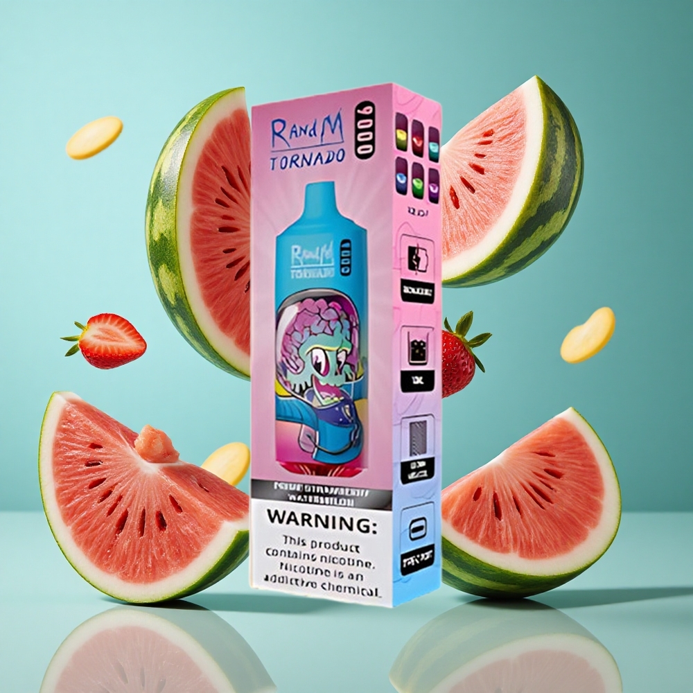 Ягода Диня RandM Fumot Tornado 9000 Пуфове 18 mL Mesh Coil Bulgaria vapes