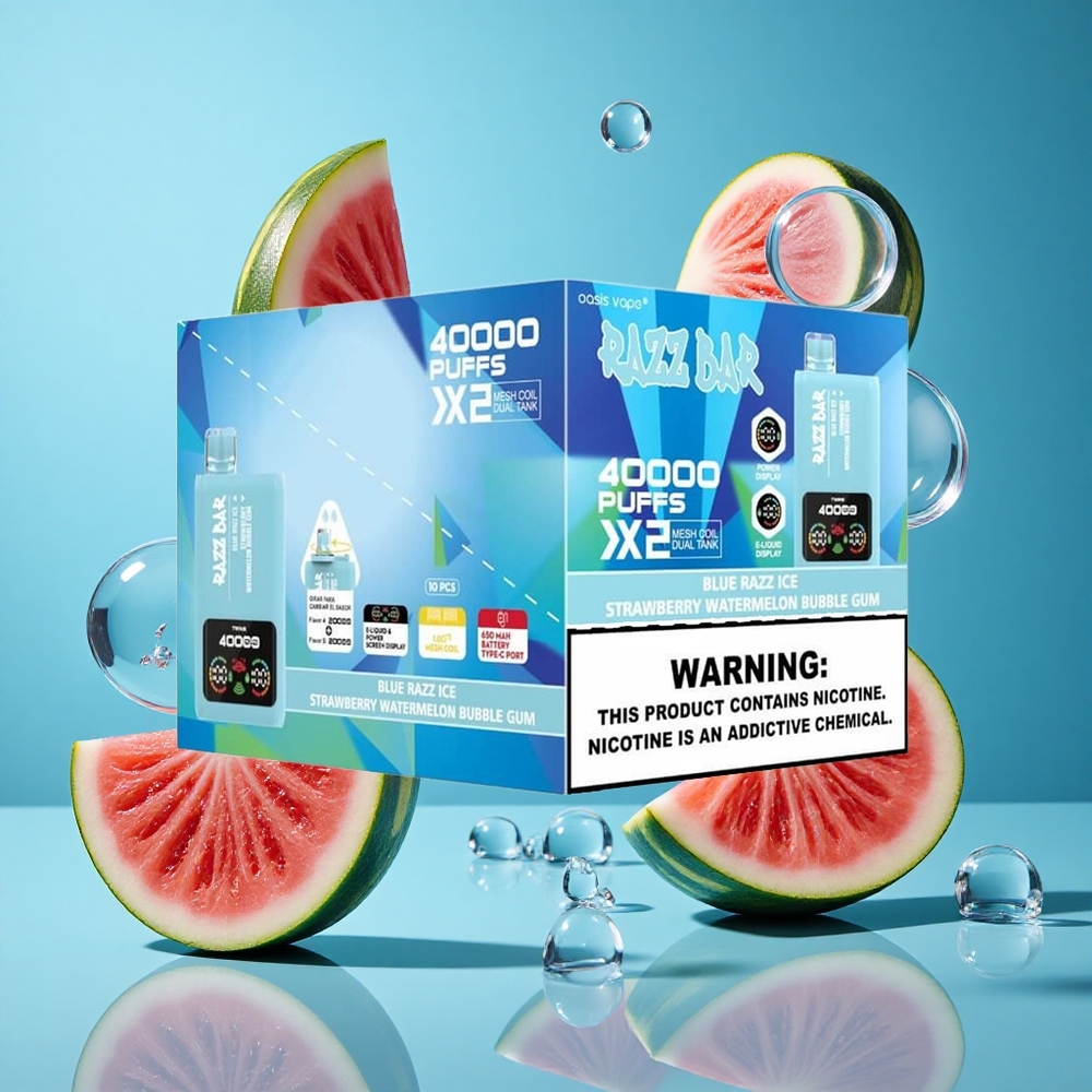 Синьо Рад Зелена Диня Razz Bar 40000 Пуфове Тип-C Bulgaria vapes