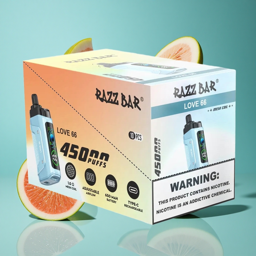 Любов 66 Razz Bar 45000 Пуфове Регулируем Въздушен Поток Bulgaria vapes