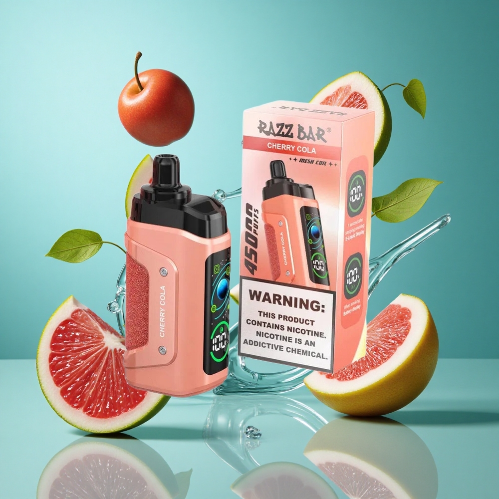 Вишна Кола Razz Bar 45000 Пуфове Регулируем Въздушен Поток Bulgaria vapes