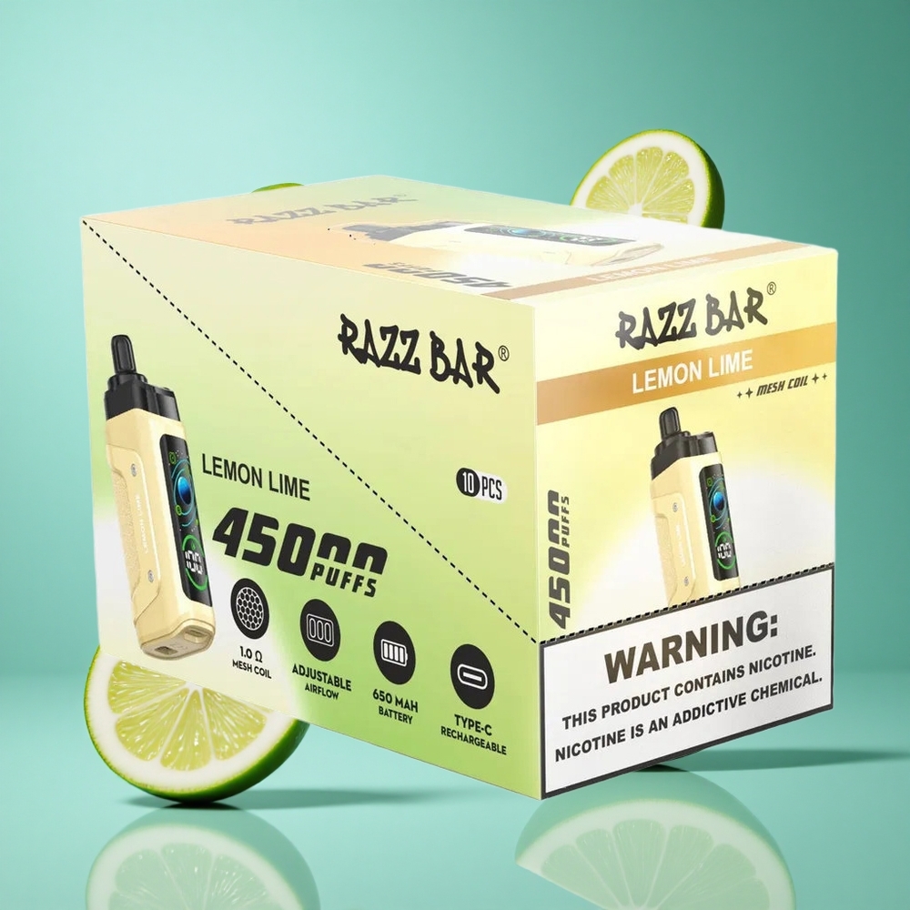 Лимон Лайм Razz Bar 45000 Въздушен Поток Мехур Bulgaria vapes
