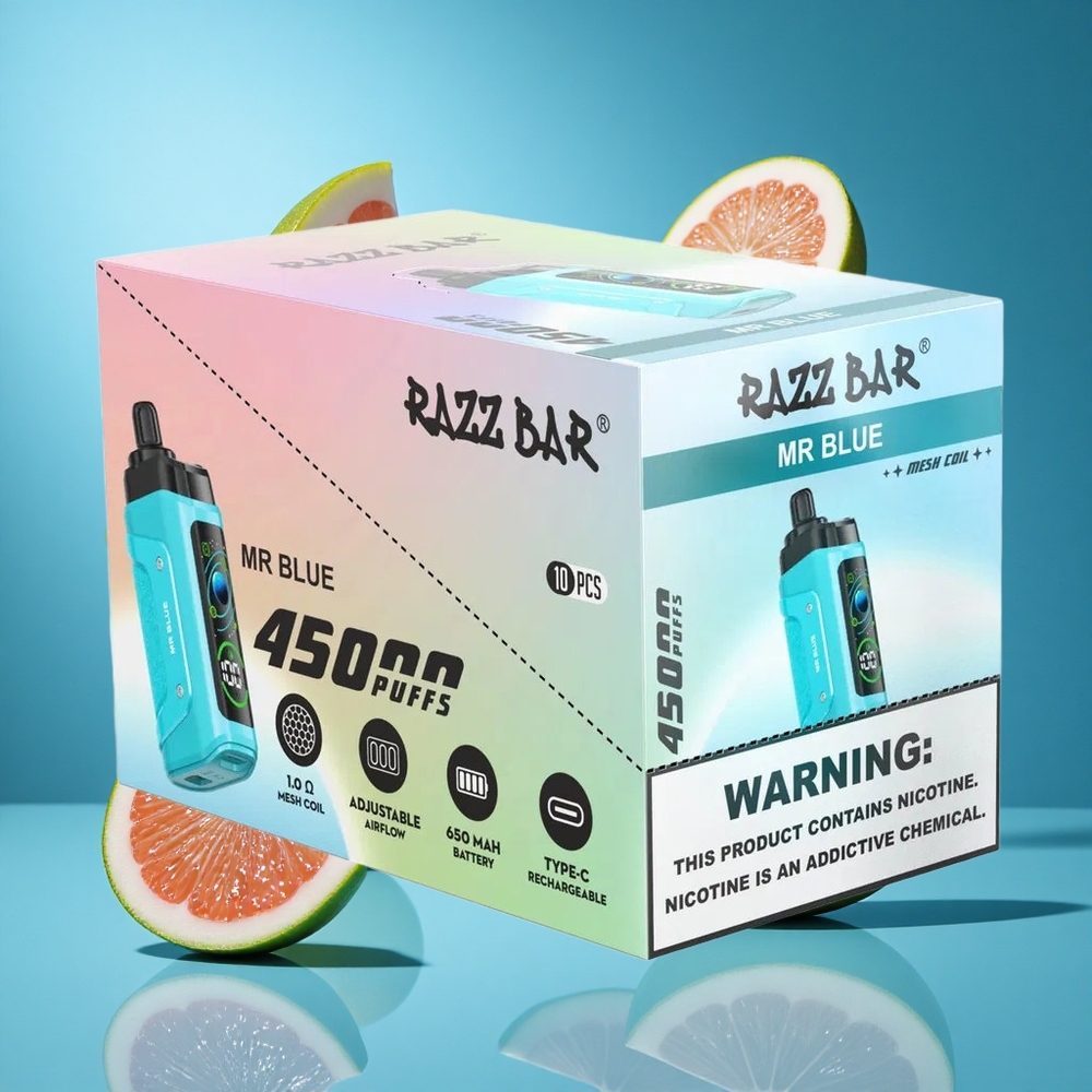 Синьо Razz Bar 45000 Въздушен поток Bulgaria vapes