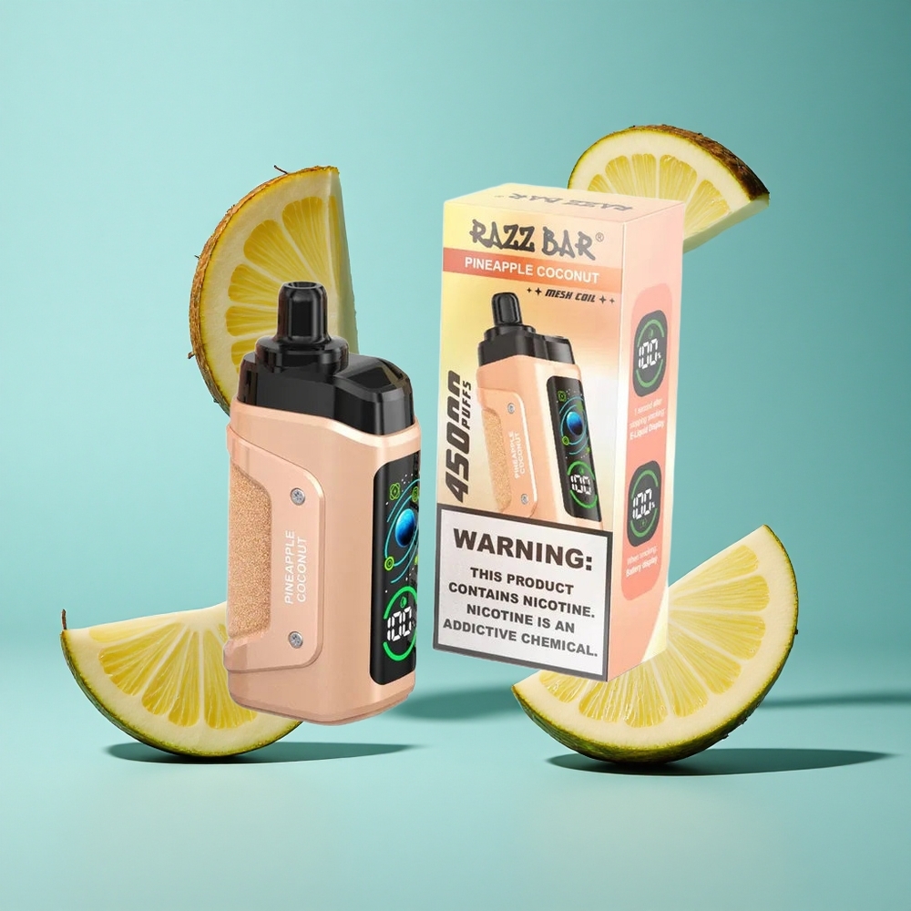 Ананас Кокос Razz Bar 45000 Пуфове Регулируем въздушен поток Bulgaria vapes