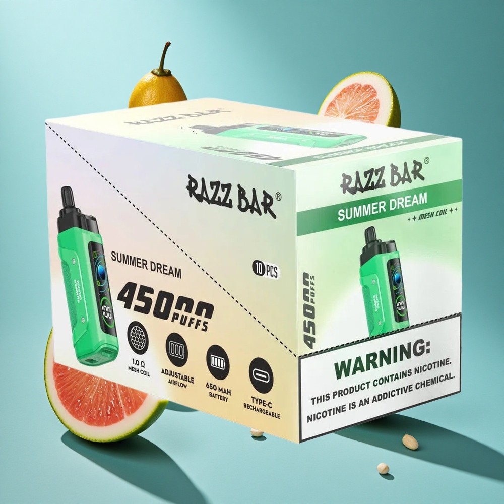 Лятна мечта Razz Bar 45000 Въздушен поток Bulgaria vapes