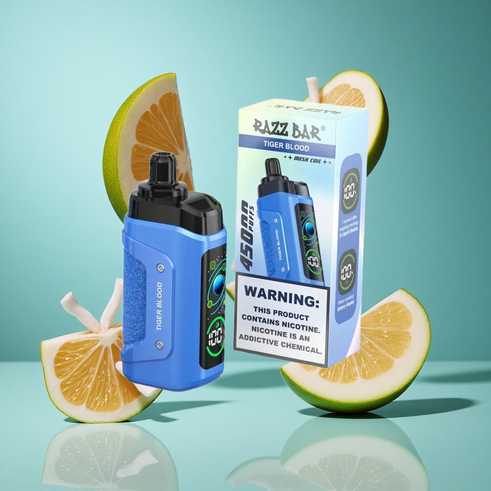 Тигърва кръв Razz Bar 45000 Пуфове Месилен намотка Bulgaria vapes