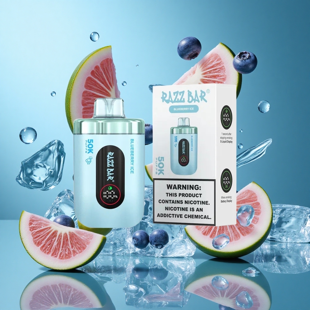 Боровинков лед Razz Bar 50K пуфове 650 мАч батерия Bulgaria vapes
