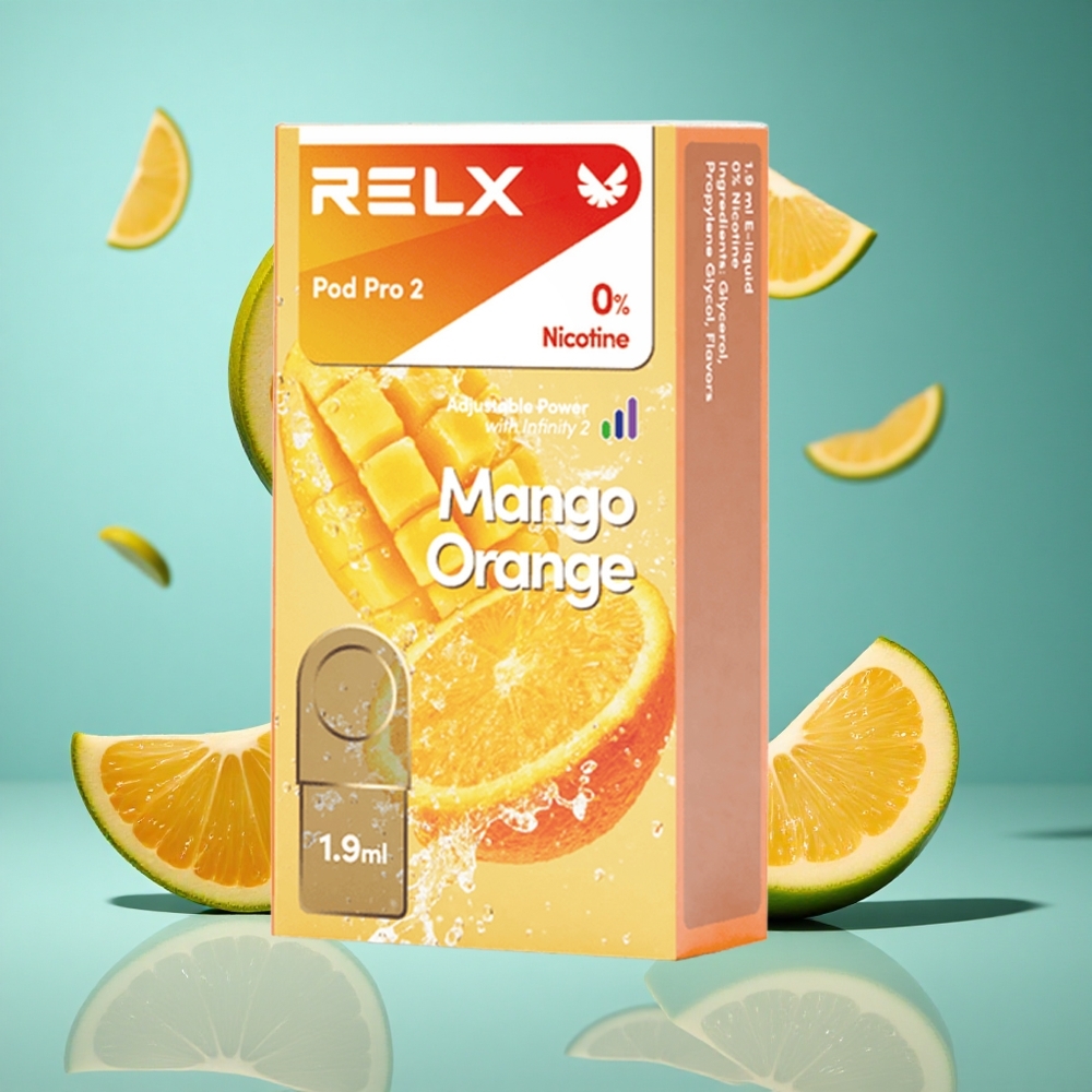 Манго Орандж RELX Pod Pro 2 пуфове 0% никотин Bulgaria vapes