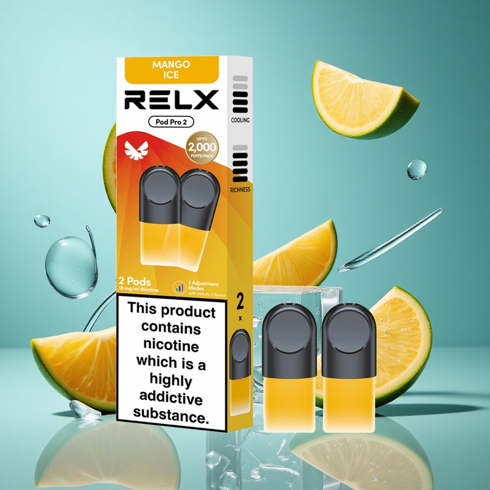 Манго Лед RELX Pod Pro 2 затяжки 1.8% никотин Bulgaria vapes