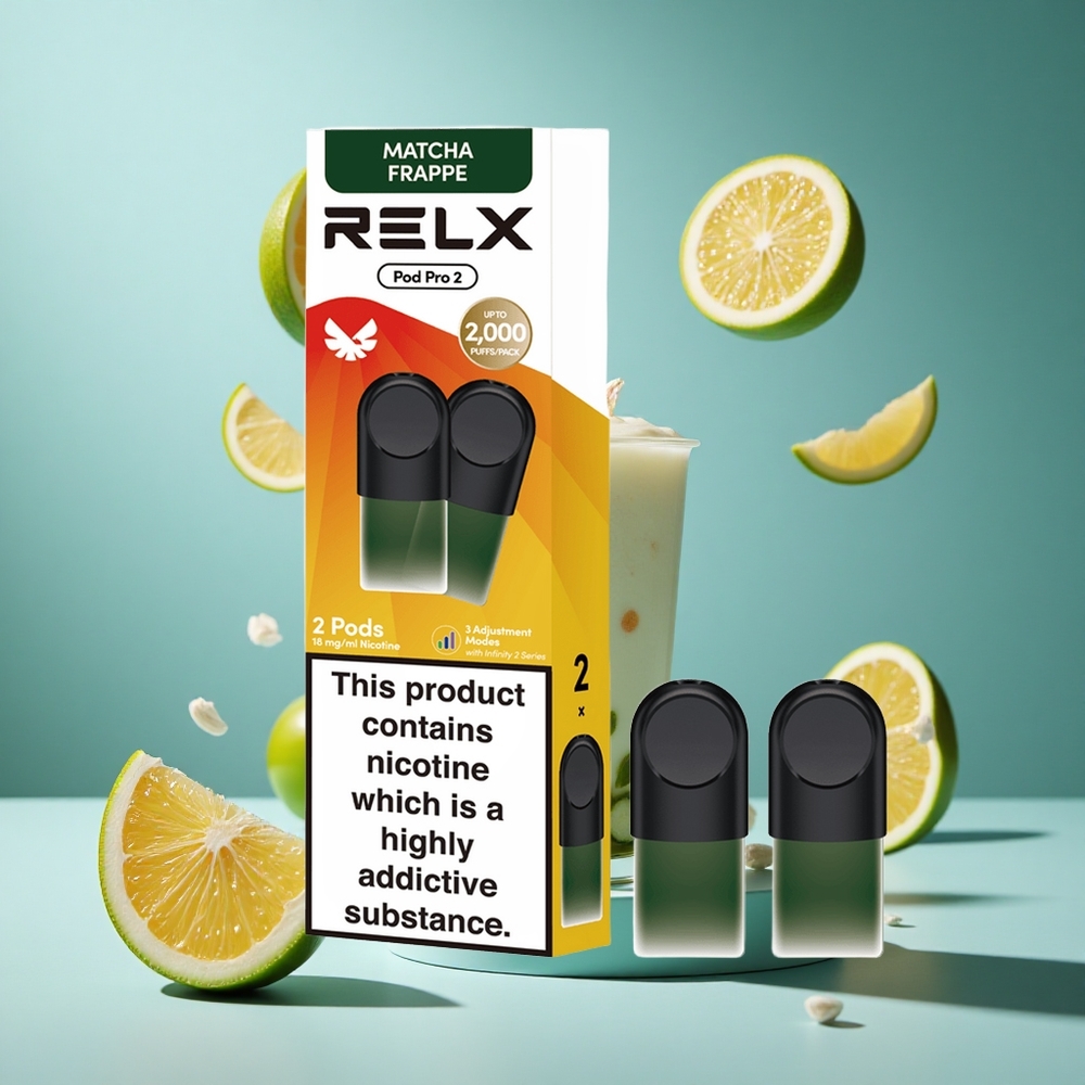Чай-Матча Фрапе RELX Pod Pro 2 пуфов 1.8% никотин Bulgaria vapes