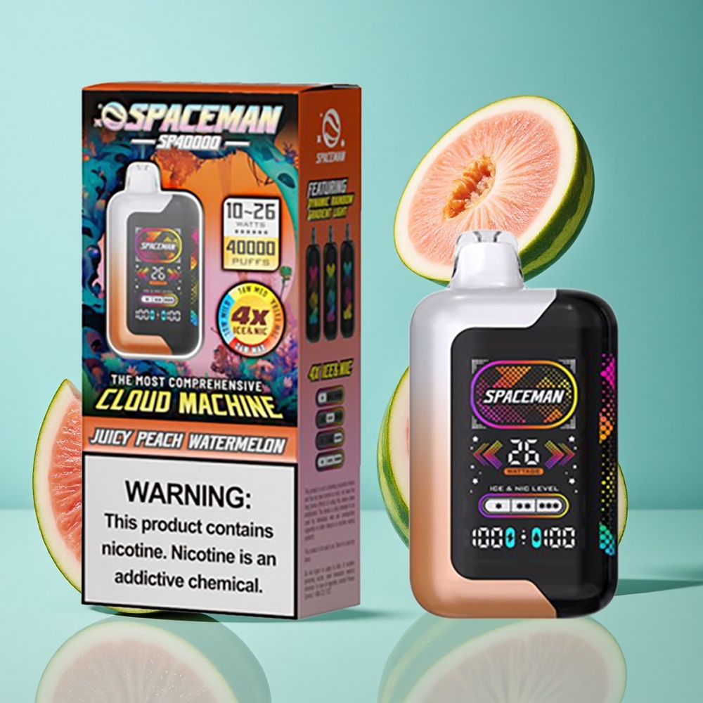 Сочен праскова диня SMOK SPACEMAN SP40000 40000 Пуфове 20мл е-течност Bulgaria vapes